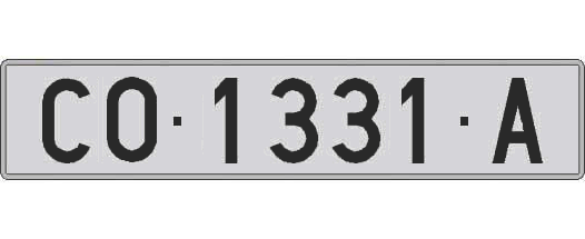 CO1331A matricula larga