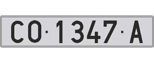 CO1347A matricula larga
