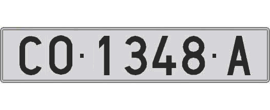 CO1348A matricula larga