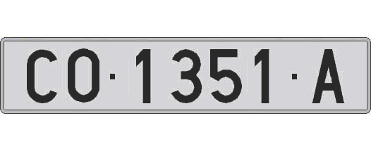 CO1351A matricula larga