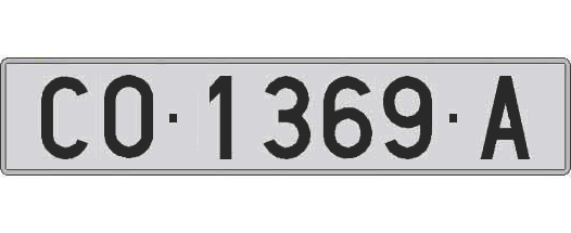 CO1369A matricula larga