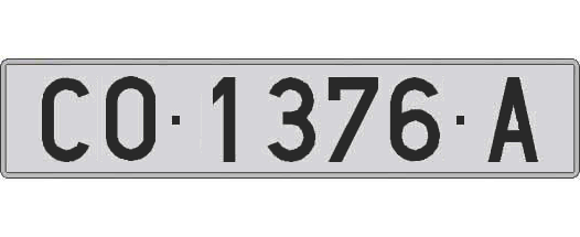 CO1376A matricula larga
