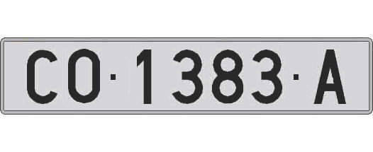 CO1383A matricula larga
