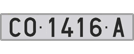 CO1416A matricula larga