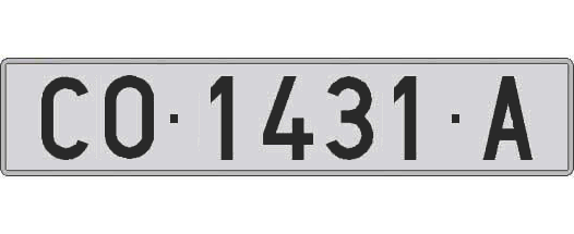CO1431A matricula larga