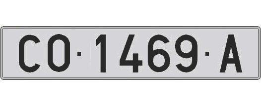 CO1469A matricula larga