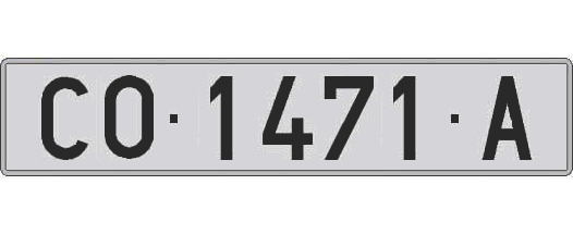CO1471A matricula larga