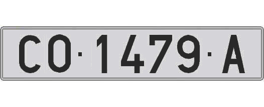 CO1479A matricula larga