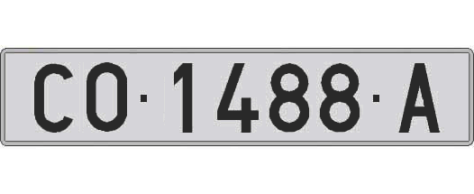CO1488A matricula larga