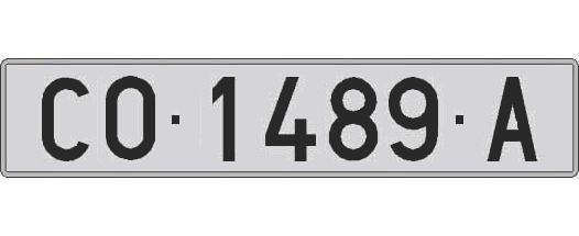 CO1489A matricula larga