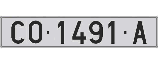 CO1491A matricula larga