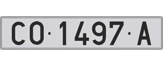 CO1497A matricula larga