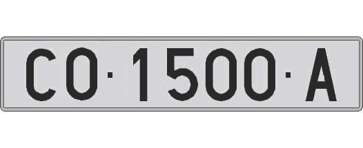 CO1500A matricula larga