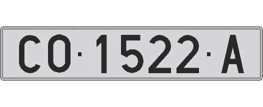 CO1522A matricula larga