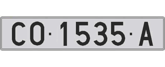 CO1535A matricula larga