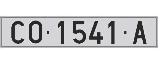 CO1541A matricula larga