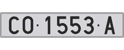 CO1553A matricula larga