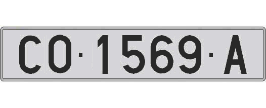CO1569A matricula larga