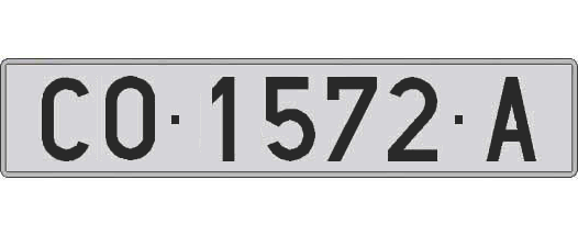 CO1572A matricula larga