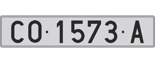 CO1573A matricula larga