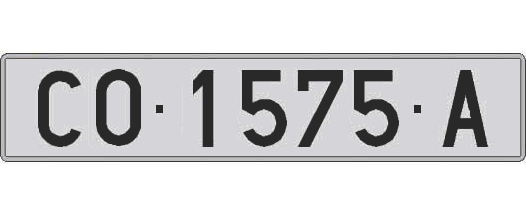 CO1575A matricula larga