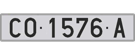 CO1576A matricula larga