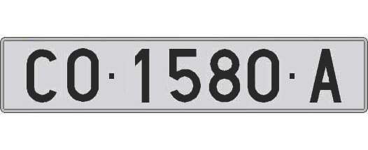 CO1580A matricula larga
