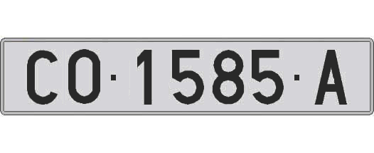 CO1585A matricula larga