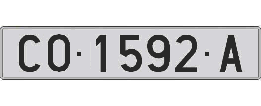 CO1592A matricula larga