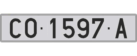 CO1597A matricula larga