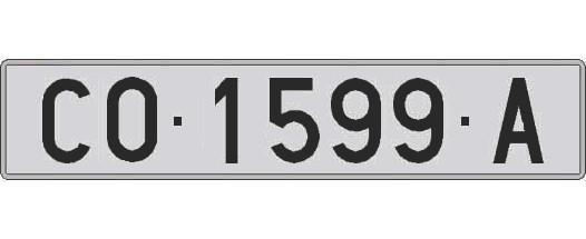 CO1599A matricula larga