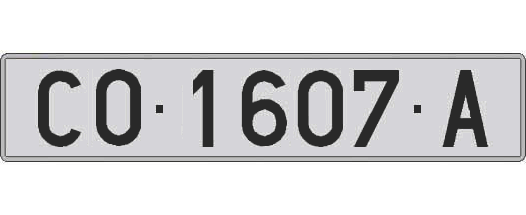 CO1607A matricula larga