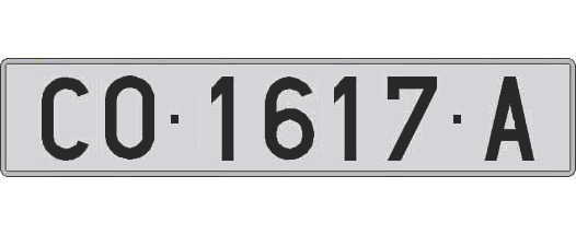 CO1617A matricula larga