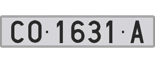 CO1631A matricula larga
