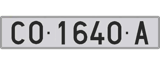 CO1640A matricula larga