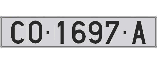 CO1697A matricula larga
