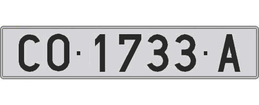 CO1733A matricula larga
