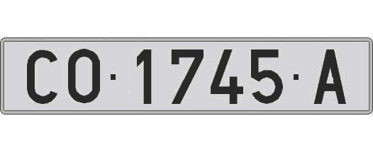 CO1745A matricula larga