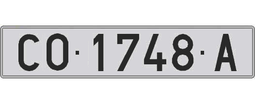CO1748A matricula larga