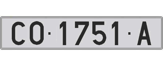 CO1751A matricula larga