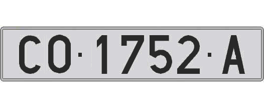 CO1752A matricula larga