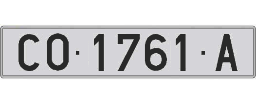 CO1761A matricula larga