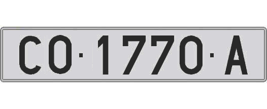 CO1770A matricula larga