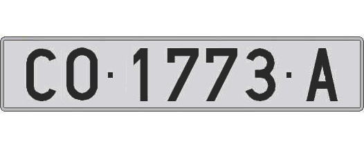 CO1773A matricula larga