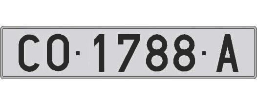 CO1788A matricula larga
