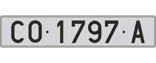 CO1797A matricula larga