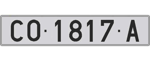 CO1817A matricula larga
