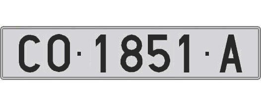 CO1851A matricula larga