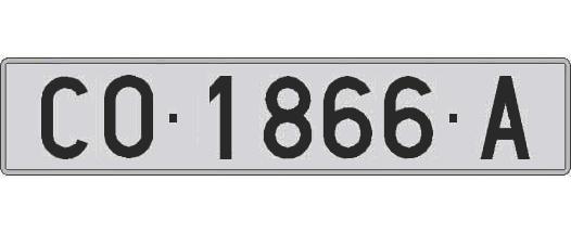 CO1866A matricula larga