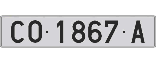 CO1867A matricula larga